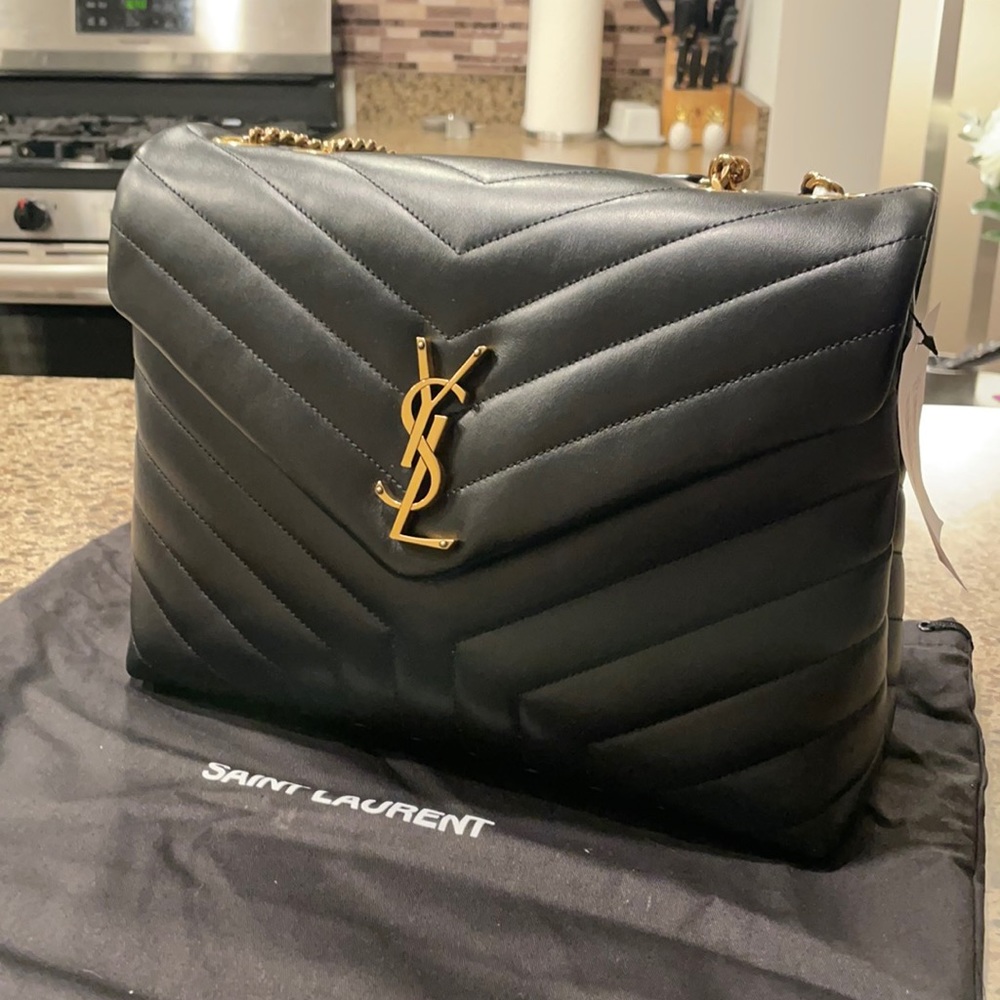 YSL LOULOU MEDIUM BAG IN MATELASSÉ